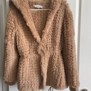 *****NOT AVAILABLE******Hooded Faux Fur Coat